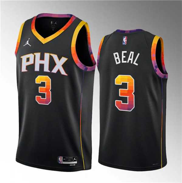 Mens Phoenix Suns #3 Bradley Beal Black 2022-23 Statement Edition Stitched Basketball Jersey